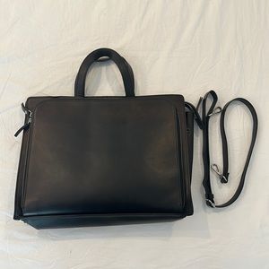 LEO et VIOLETTE - Le Nouveau Cartable - Black Leather Briefcase